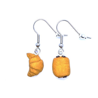Boucles d'oreilles croissant & pain au chocolat