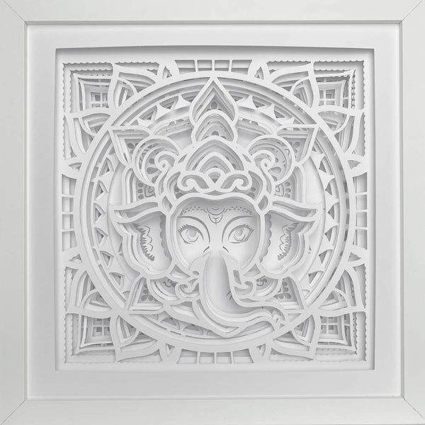 Tableau lumineux WhiteBox™ Mandala Ganesh