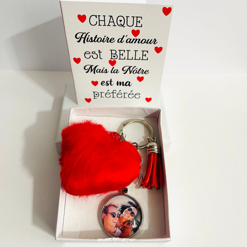 Porte-clés spécial Saint-Valentin ❤️ avec votre photo
