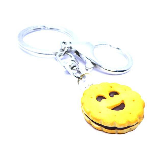 Porte-clés biscuit sourire