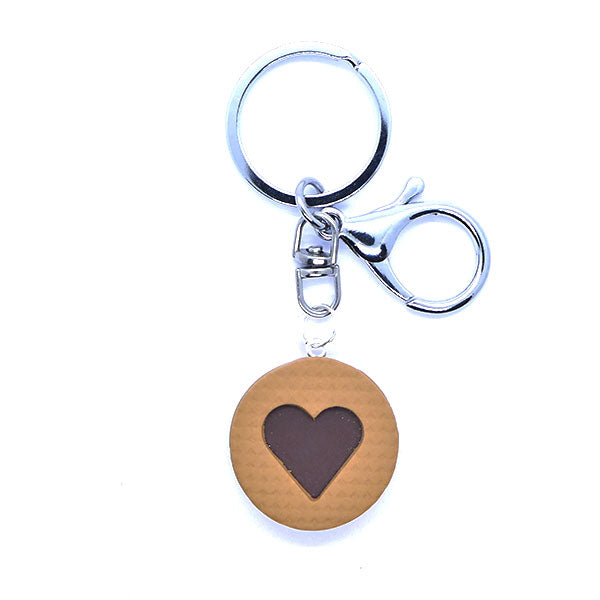 Porte-clés biscuit coeur