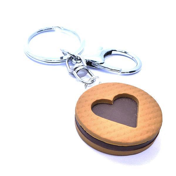 Porte-clés biscuit coeur
