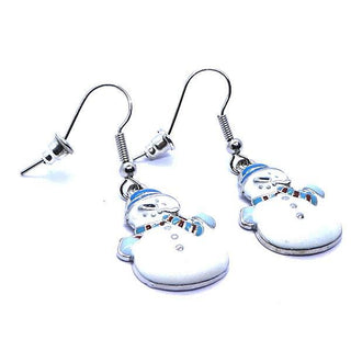 Bonhomme de neige blanc et bleu