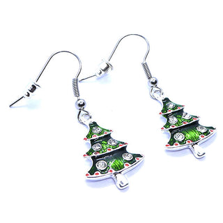 Sapin vert émaillé avec strass