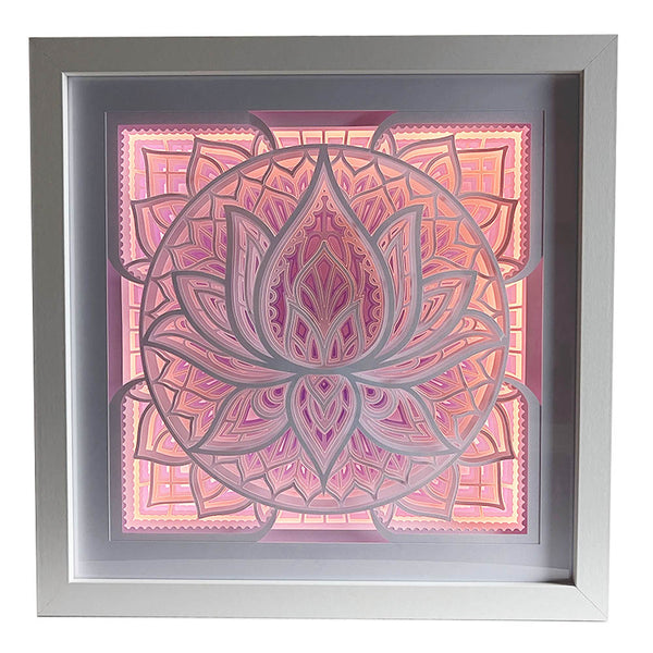 Tableau lumineux WhiteBox™ Mandala lotus