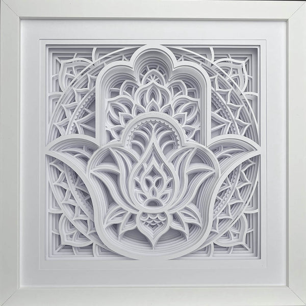 Tableau lumineux WhiteBox™ Mandala main de Fatma