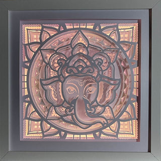 Tableau lumineux WhiteBox™ Mandala Ganesh