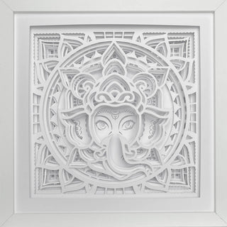 Tableau lumineux WhiteBox™ Mandala Ganesh